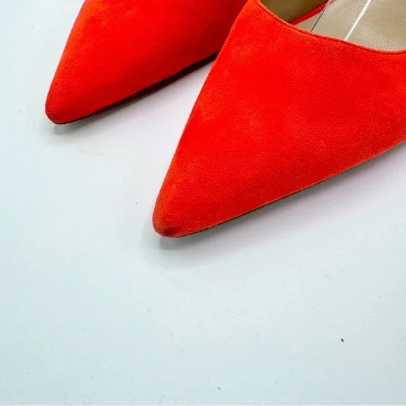 Ann Taylor Sling Backs with chunky heel size 7.5 orange in color - Picture 2 of 8